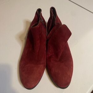 Sam Edelman Women's Red Suede Ankle Booties